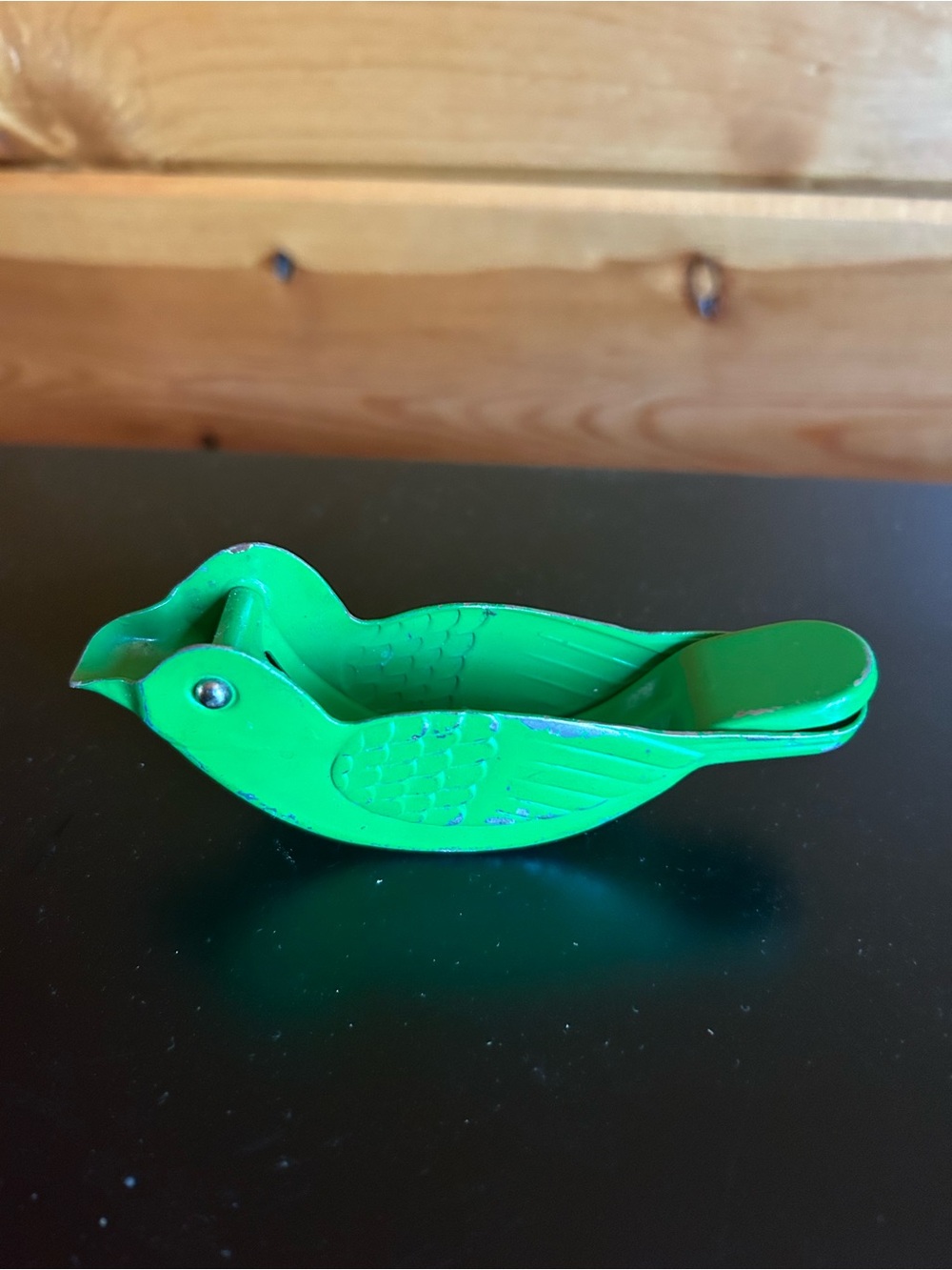 Vintage Green Metal  Bird-Shaped Citrus Press